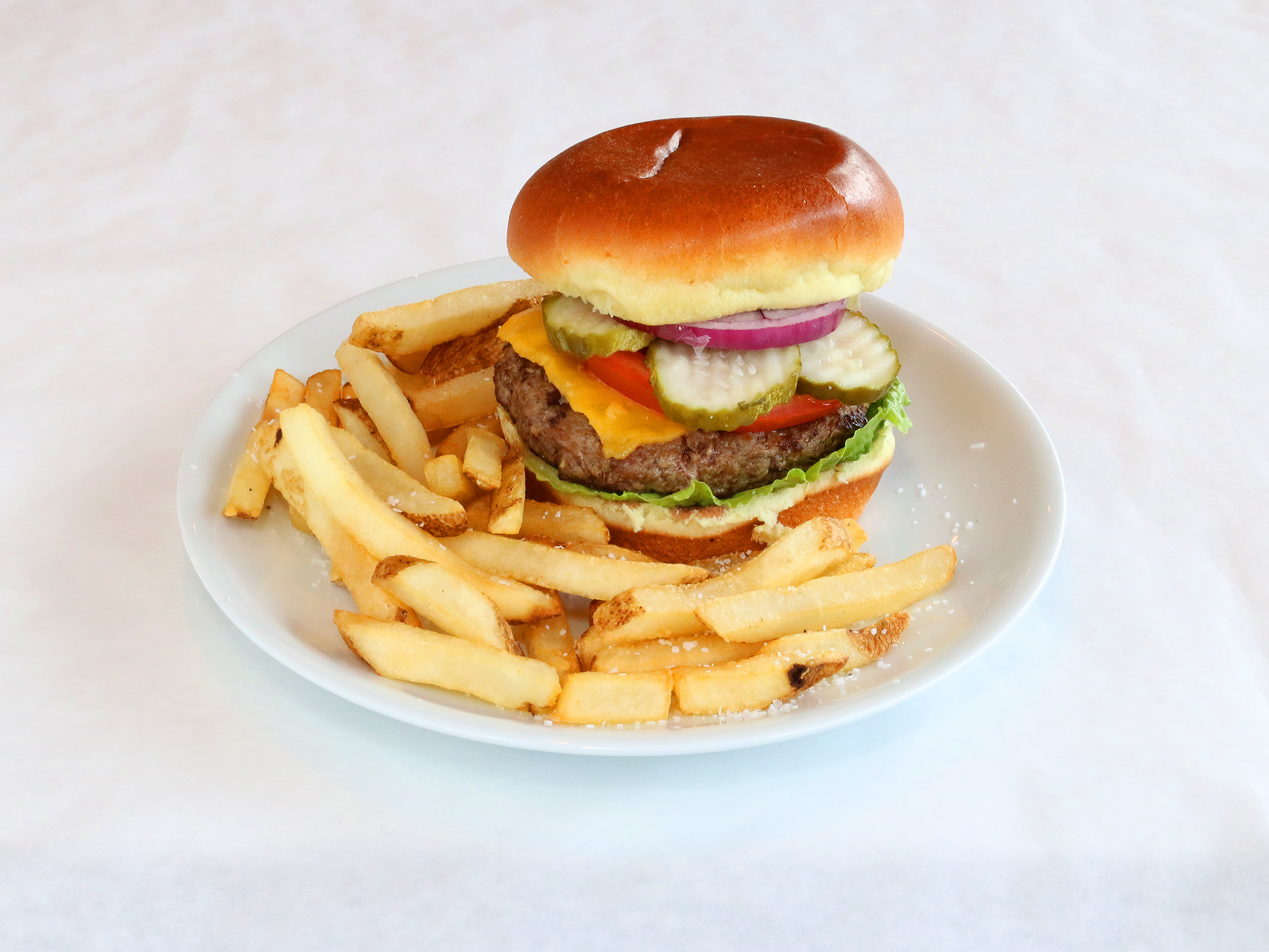 Order Cheese Burger food online from La Tasca Tapas Restaurant store, Arlington Heights on bringmethat.com