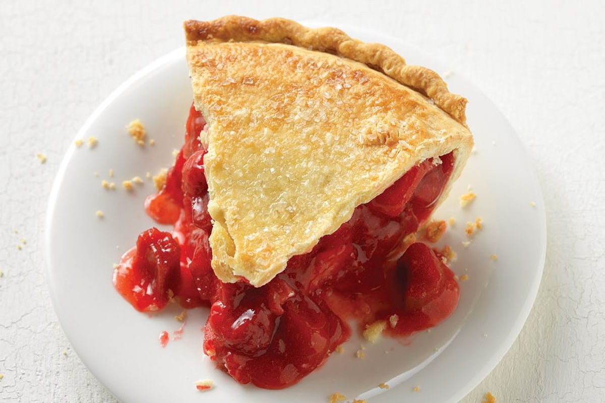Order Strawberry Rhubarb Pie Slice food online from Village Inn store, Springfield on bringmethat.com