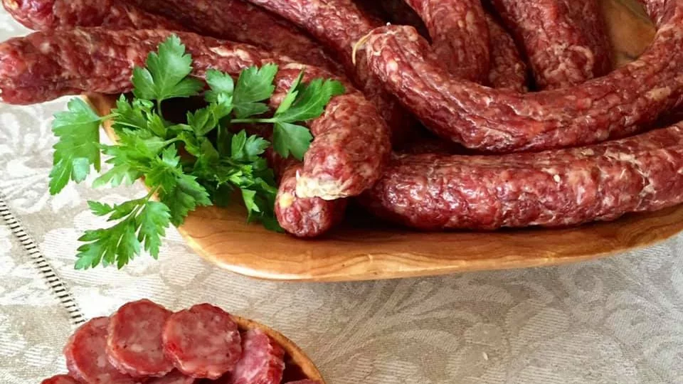 Order Dried Pork Sausage food online from Linos Lithuanian Food store, Toms River on bringmethat.com