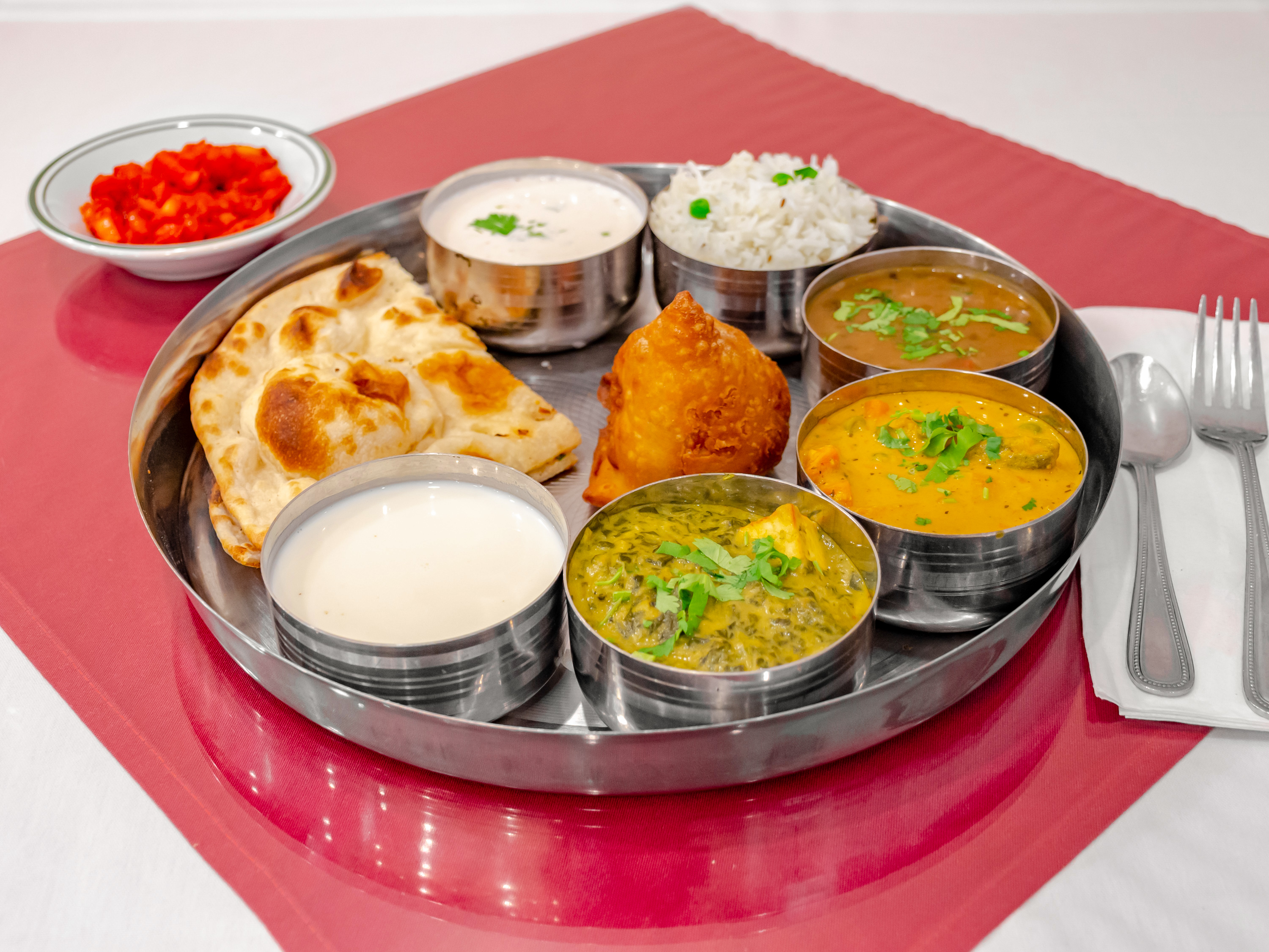 Order 1. Vegetarian Thali food online from Delhi Palace store, Indianapolis on bringmethat.com