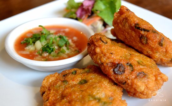 Order Fried Fish Cakes  food online from Esan Zap Thai Cuisine store, Olympia on bringmethat.com