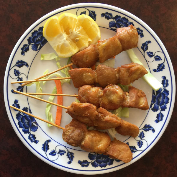 Order 5 Pieces Chicken On Stick food online from Lucky Bamboo Restaurant store, Modesto on bringmethat.com