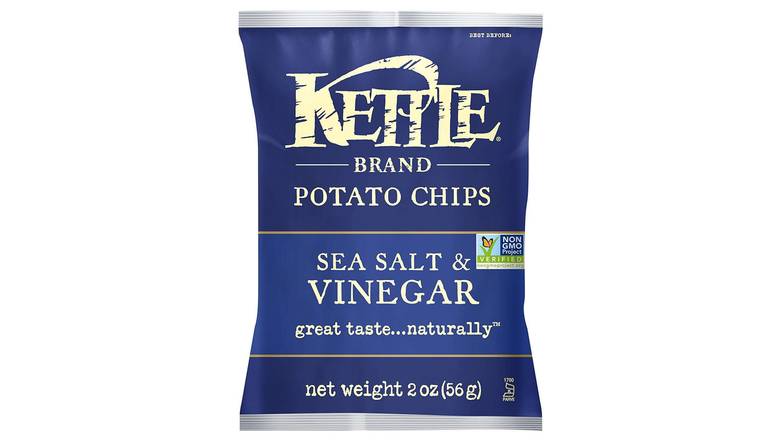 Order Kettle Brand Potato Chips Sea Salt & Vinegar Bags food online from Trumbull Mobil store, Trumbull on bringmethat.com