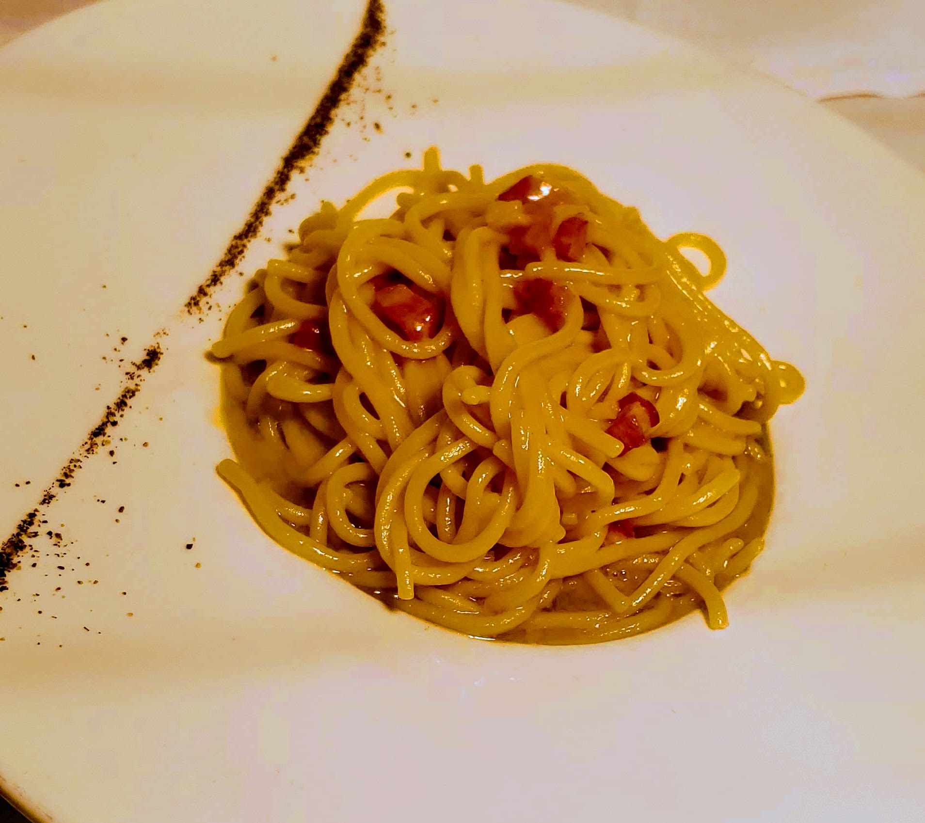 Order Spaghetti alla Gricia con Tartufo food online from Giano restaurant store, New York on bringmethat.com