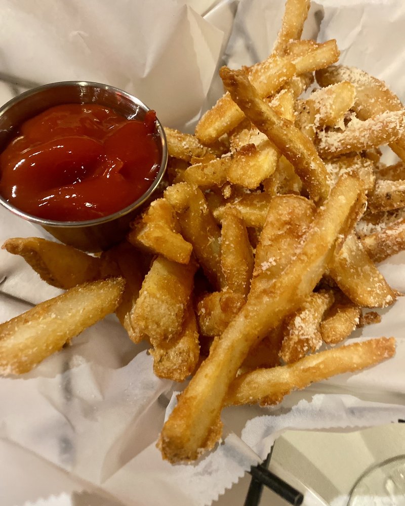 Order SALT AND PEPPER BEER BATTERED FRIES food online from Greystone The Steakhouse store, San Diego on bringmethat.com