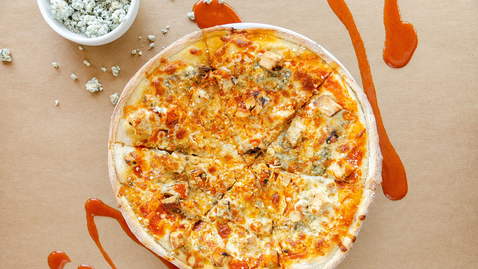 Order Buffalo Chicken Gorgonzola Pizza food online from Babbo Italian Eatery store, Phoenix on bringmethat.com