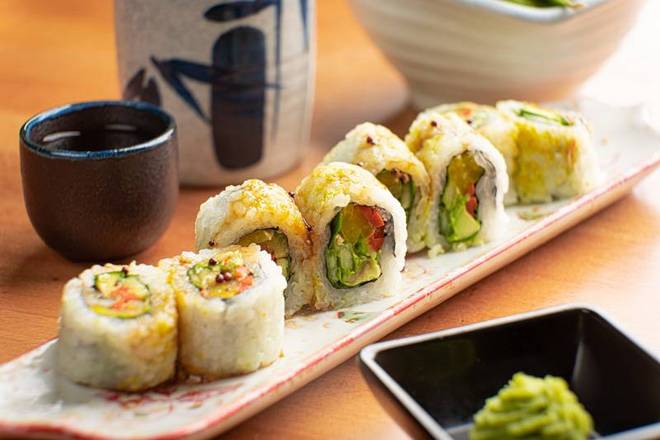 Order Veggie Ginza Style Roll food online from Ginza Japanese Restaurant store, Houston on bringmethat.com