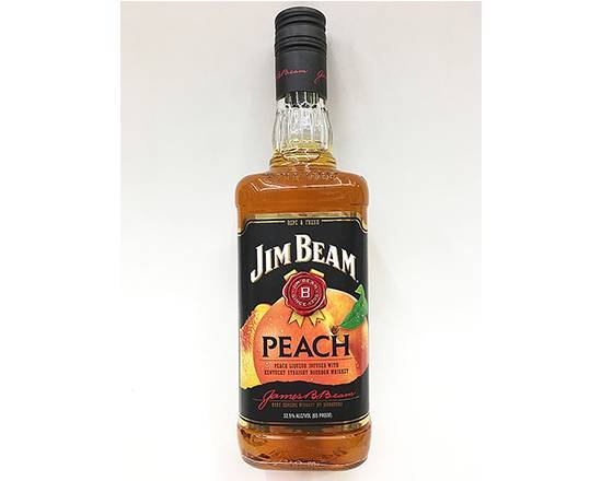 Order Jim Beam Peach, 750mL liquor (35% ABV) food online from Samco Food Store store, Bakersfield on bringmethat.com
