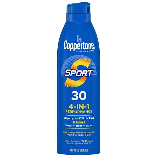 Order Coppertone SPORT Continuous Sunscreen Spray Broad Spectrum SPF 30, 5.5 OZ food online from Cvs store, MANCHESTER on bringmethat.com