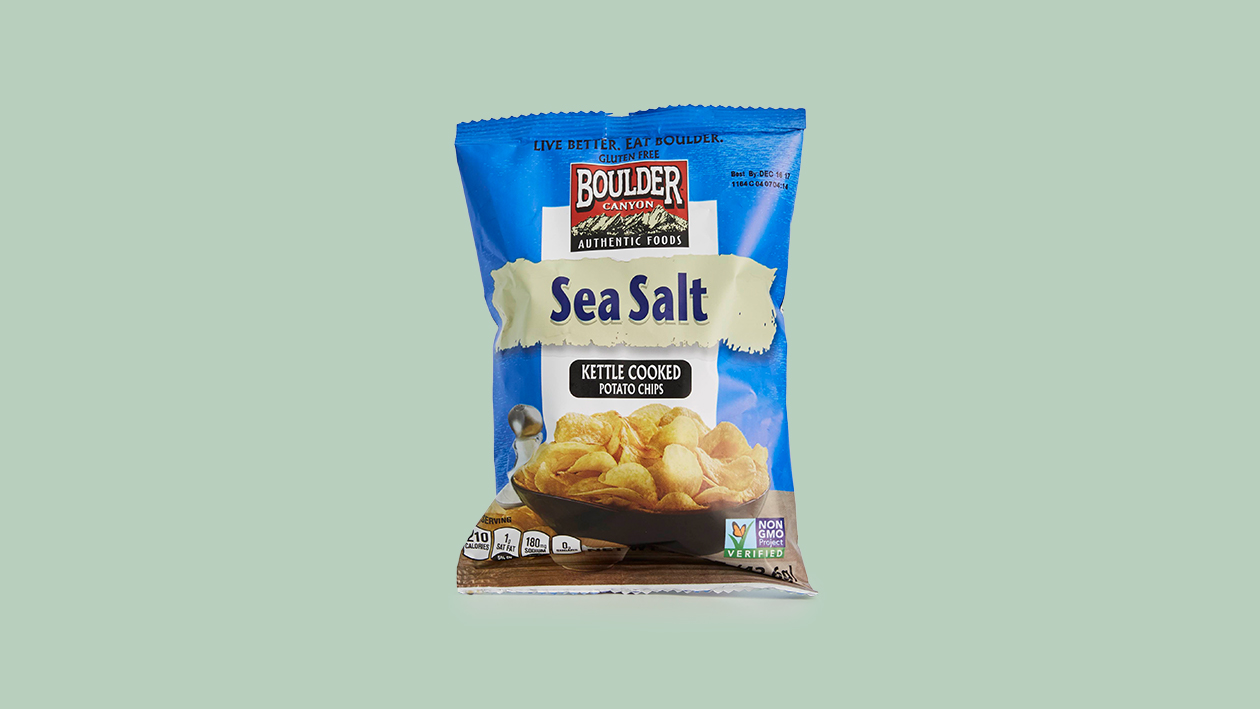 Order Boulder Canyon Potato Chips - Sea Salt food online from Chop’T Creative Salad Co store, Rockville on bringmethat.com