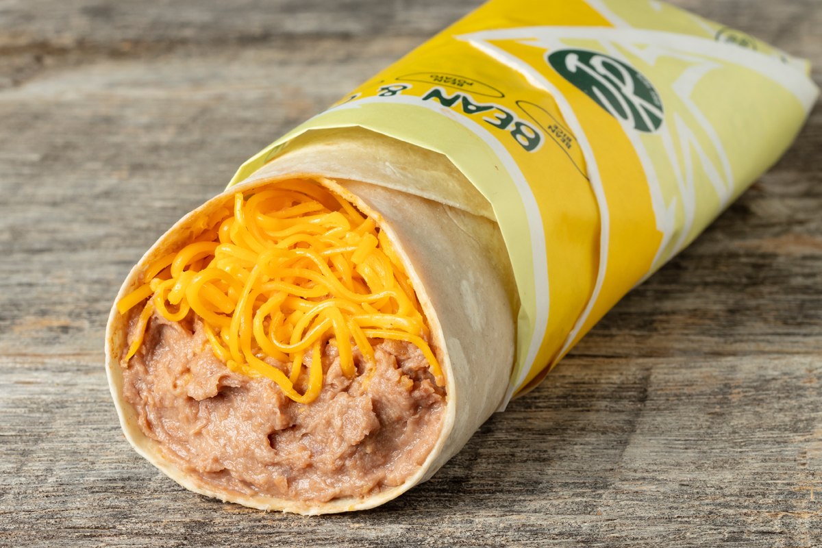 Order Bean & Cheese Burrito food online from Miguel Jr store, Tustin on bringmethat.com