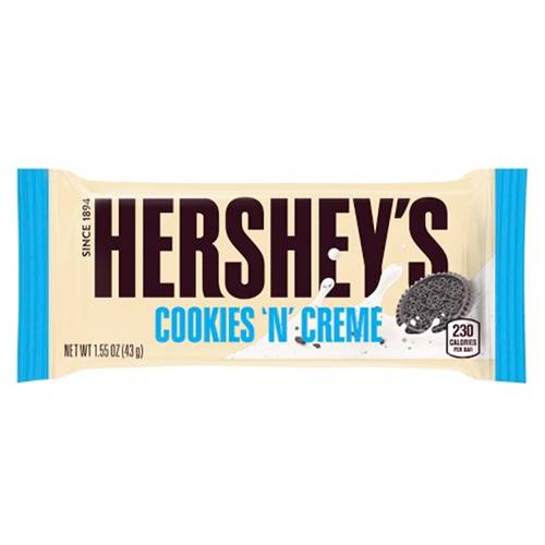 Order Hershey's Cookies and Creme - 1.55 oz/Single food online from Bottle Shop & Spirits store, Los Alamitos on bringmethat.com