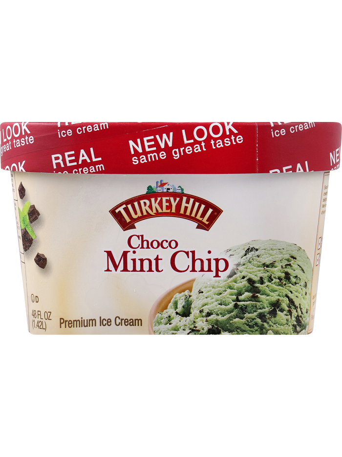Order Turkey Hill Chocolate Mint Chip 48oz food online from Quickchek store, Wantage on bringmethat.com