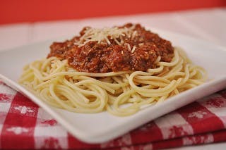 Order Spaghetti with Meat Sauce - Pasta food online from Pino Ii Pizzeria & Restaurant store, Nazareth on bringmethat.com