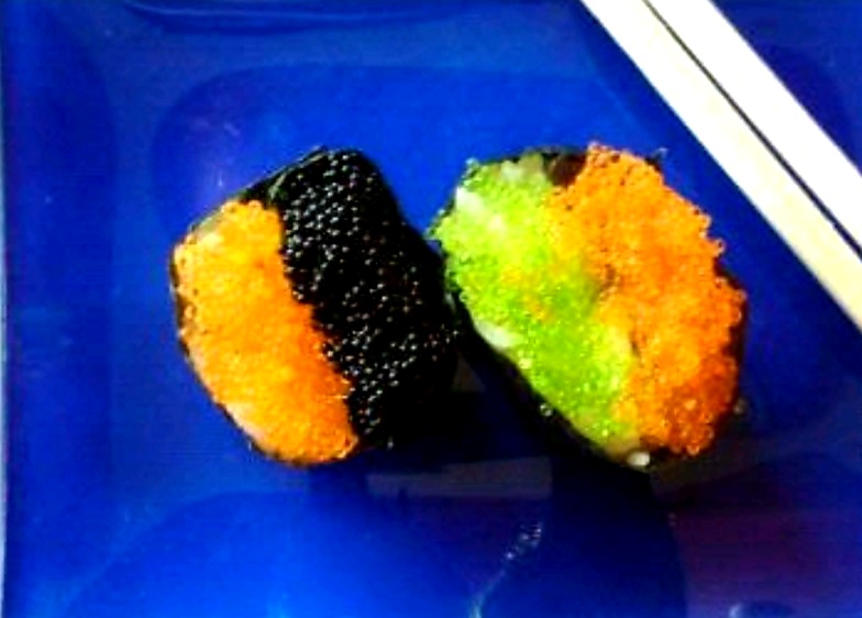 Order Magic Tobiko Nigiri 2 pieces food online from Marina Sushi Bar store, San Francisco on bringmethat.com
