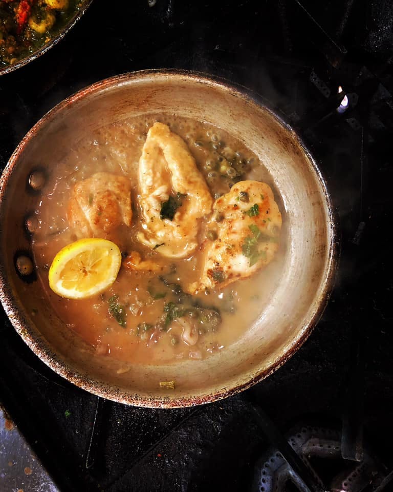 Order Chicken Piccata - Entree food online from Bocci store, Durham on bringmethat.com