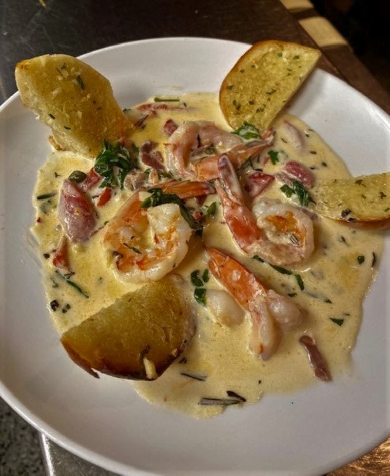 Order Shrimp Al Pepperonicino - Special food online from Arturo Boada Cuisine store, Houston on bringmethat.com