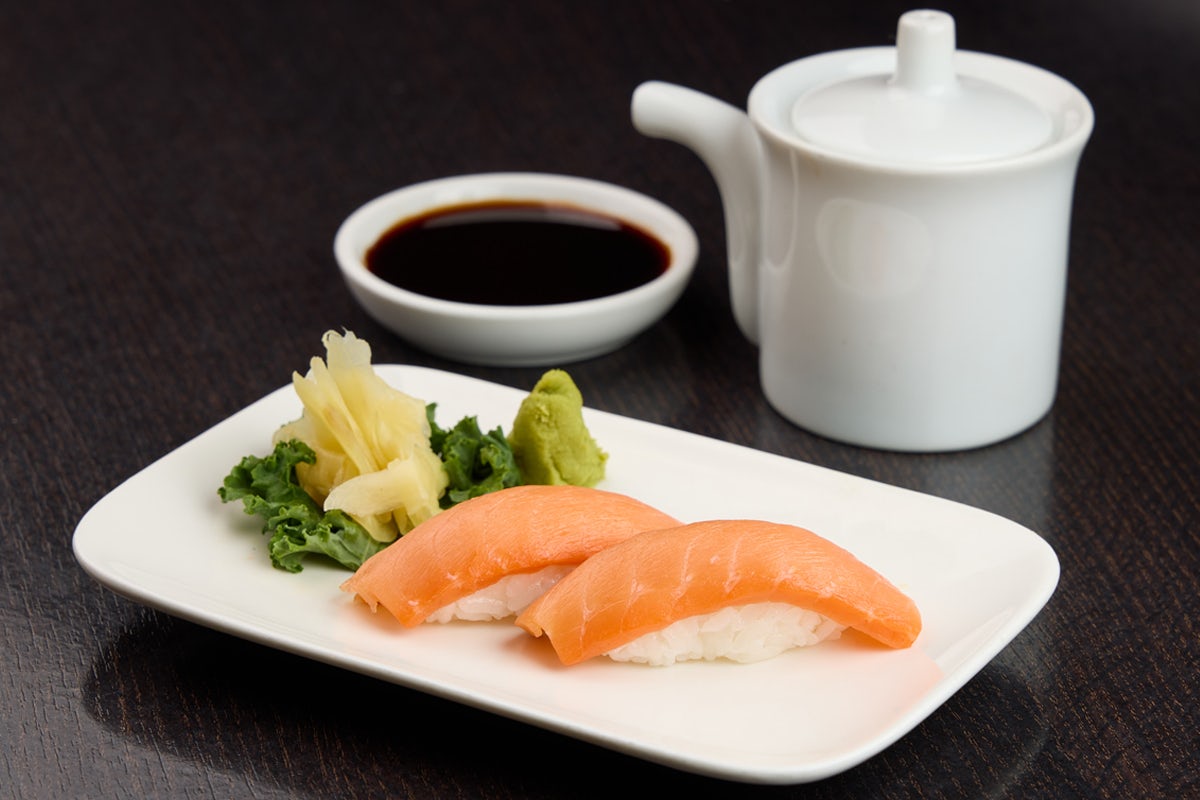 Order SALMON “SAKE”* food online from Ra Sushi store, Sugar Land on bringmethat.com