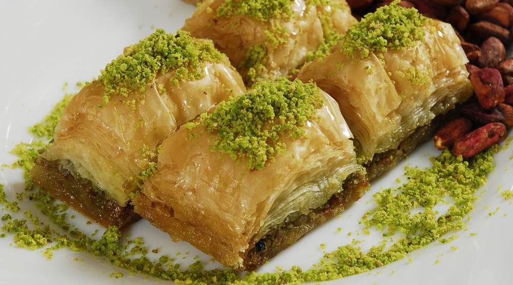 Order Pistachio Baklava food online from AkCafe store, Clifton on bringmethat.com