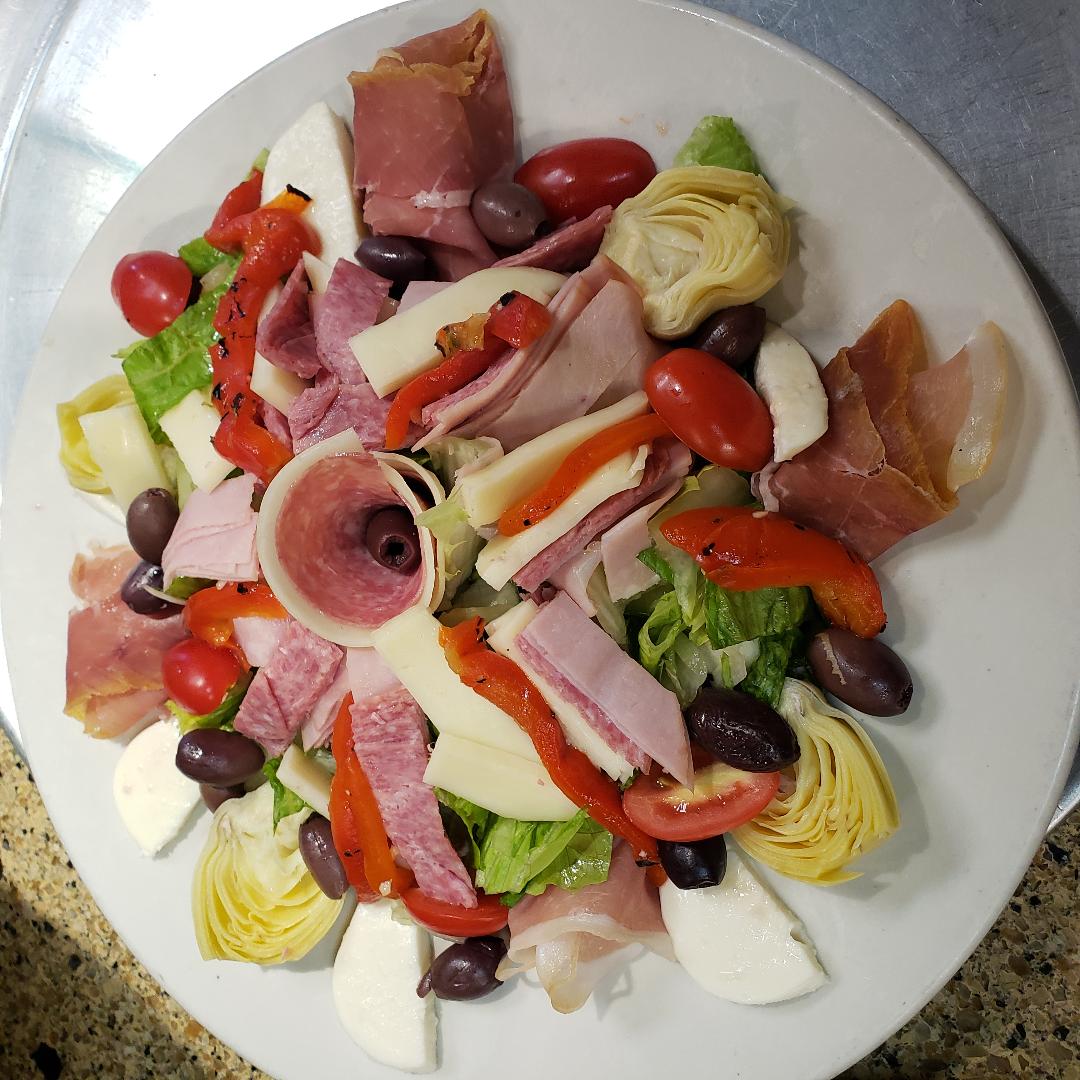 Order Mediterranean Antipasto Salad food online from The Pizza Stop store, Collegeville on bringmethat.com