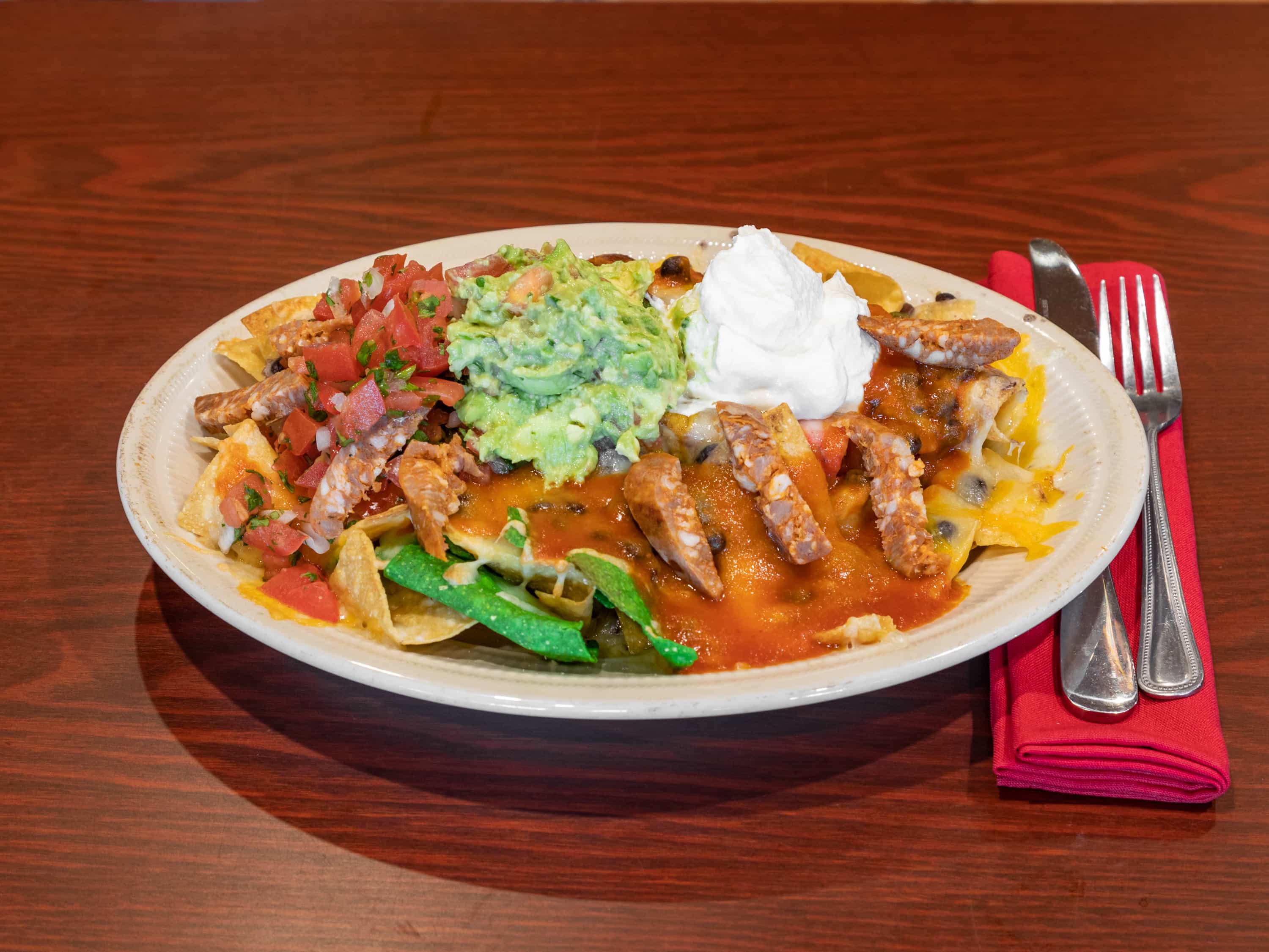 Order Nachos Deluxe food online from 5 De Mayo Mexican Restaurant store, Westbury on bringmethat.com