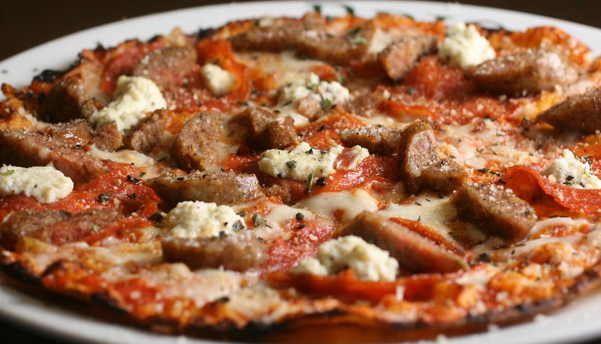 Order Sausage, Pepperoni & Ricotta Flatbread food online from Brio store, Southlake on bringmethat.com