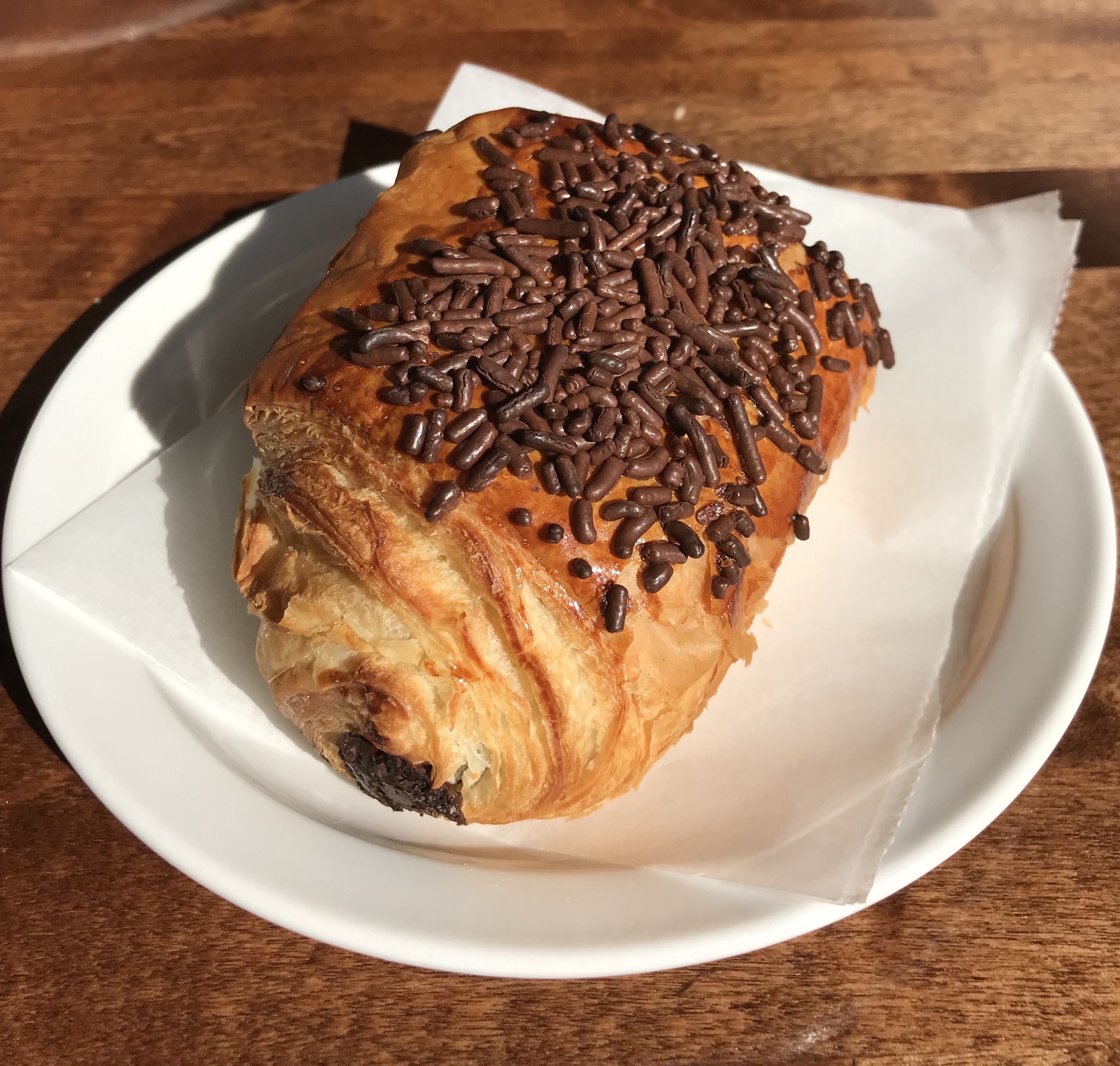 Order Chocolate Croissant  food online from Klein's Bakery And Cafe store, Chicago on bringmethat.com