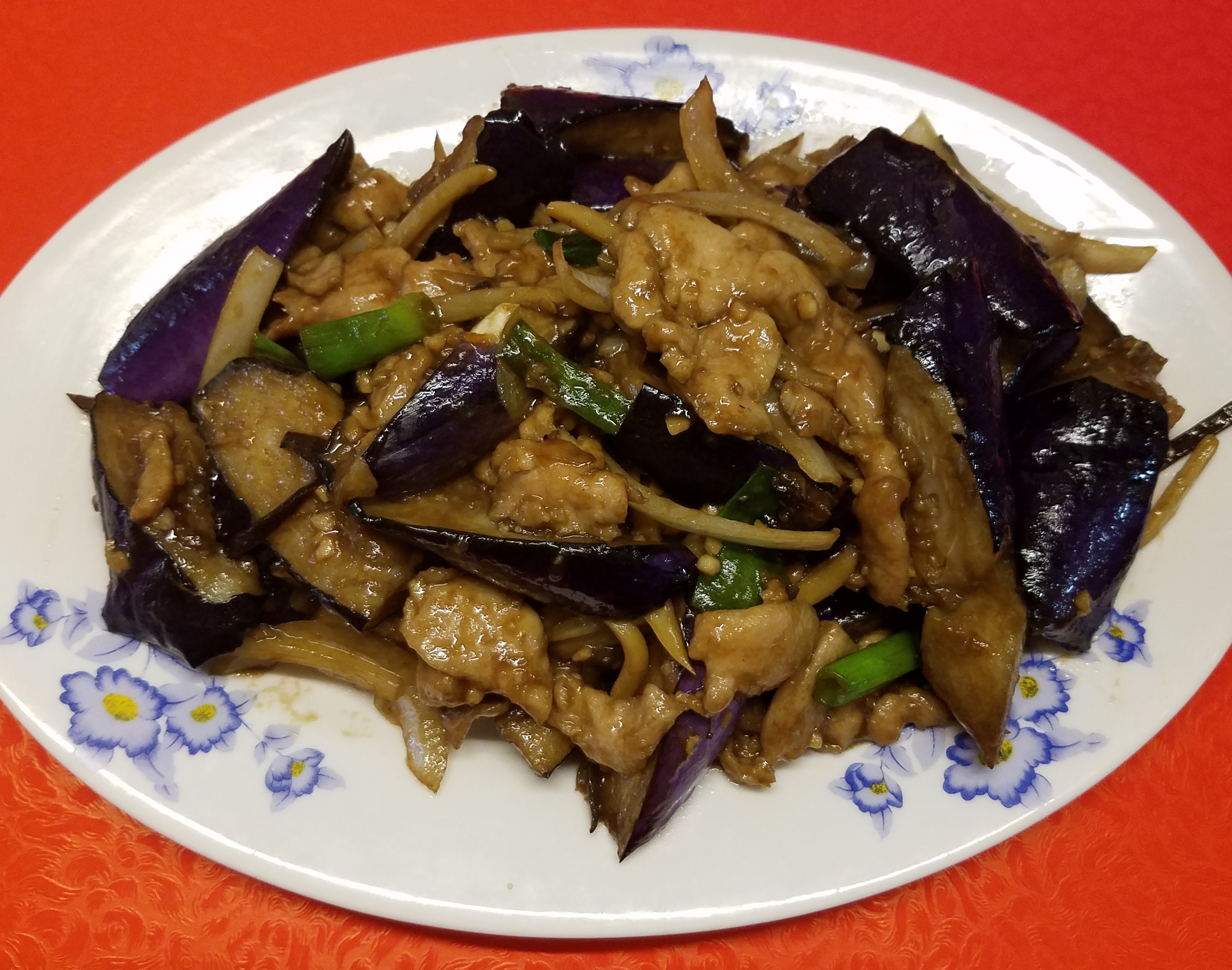 Order Eggplant Chicken food online from New Bamboo Kitchen store, Alameda on bringmethat.com
