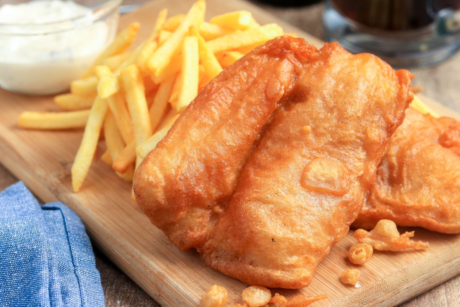Order Fish & Chips - 3 Pieces food online from Eddie Pizza store, Warren on bringmethat.com