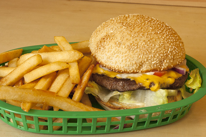 Order Hamburger food online from Chicos Pizza - Ellis St. store, San Francisco on bringmethat.com