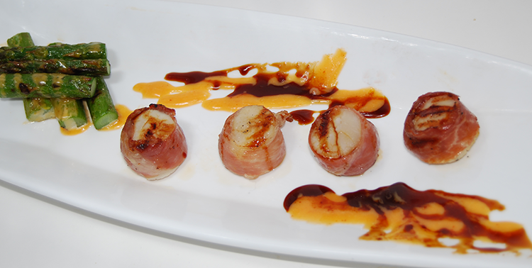 Order Bacon Scallops food online from Shiki Japanese Restaurant store, San Mateo on bringmethat.com