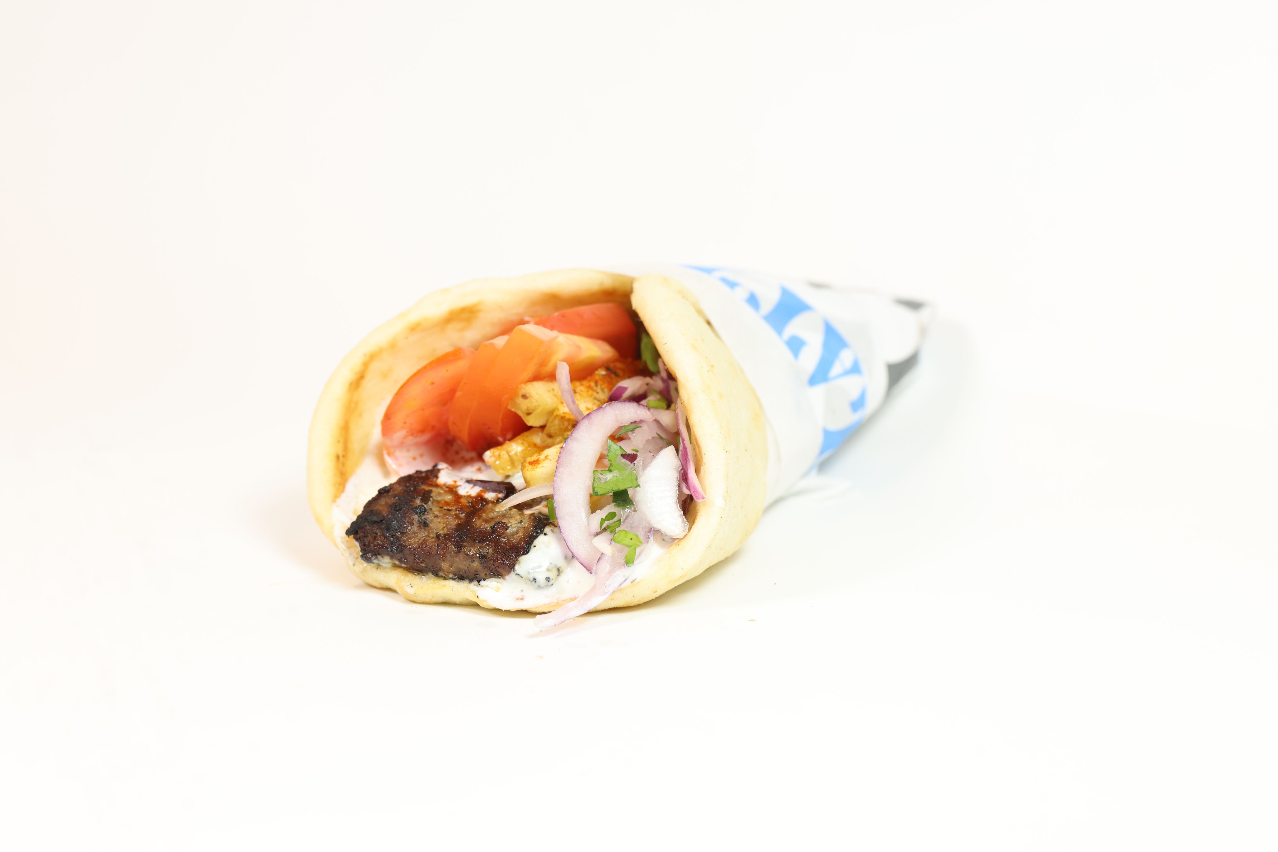 Order Beef and Lamb Gyro Pita  food online from Nick The Greek store, Morgan Hill on bringmethat.com