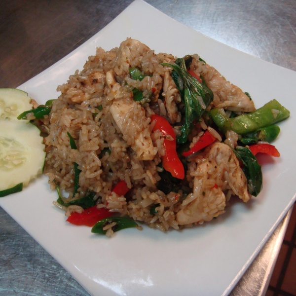 Order 43. Basil Fried Rice  food online from My Thai Place Restaurant store, Brambleton on bringmethat.com