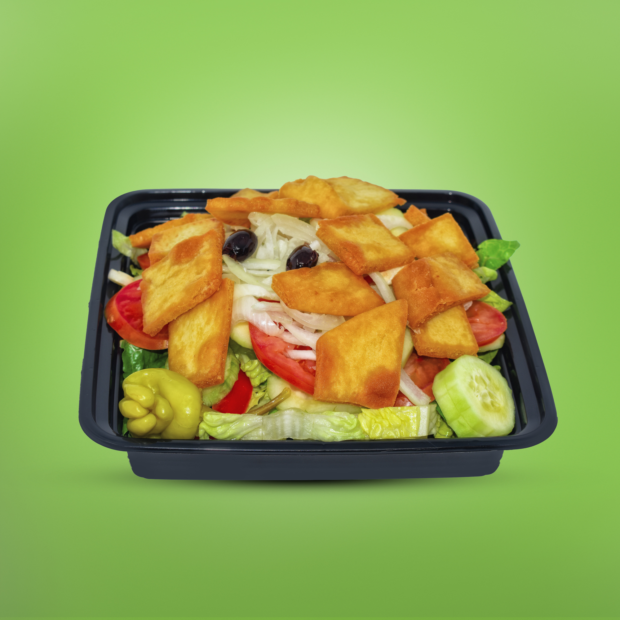 Order Fatoosh Salad food online from Med Grill store, San Diego on bringmethat.com