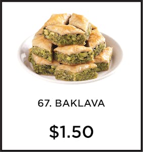 Order 67. Baklava food online from Mystic Grill store, La Mesa on bringmethat.com