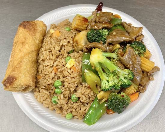 Order Hunan Chicken, Beef, or Shrimp Combo food online from East China store, Winston-Salem on bringmethat.com