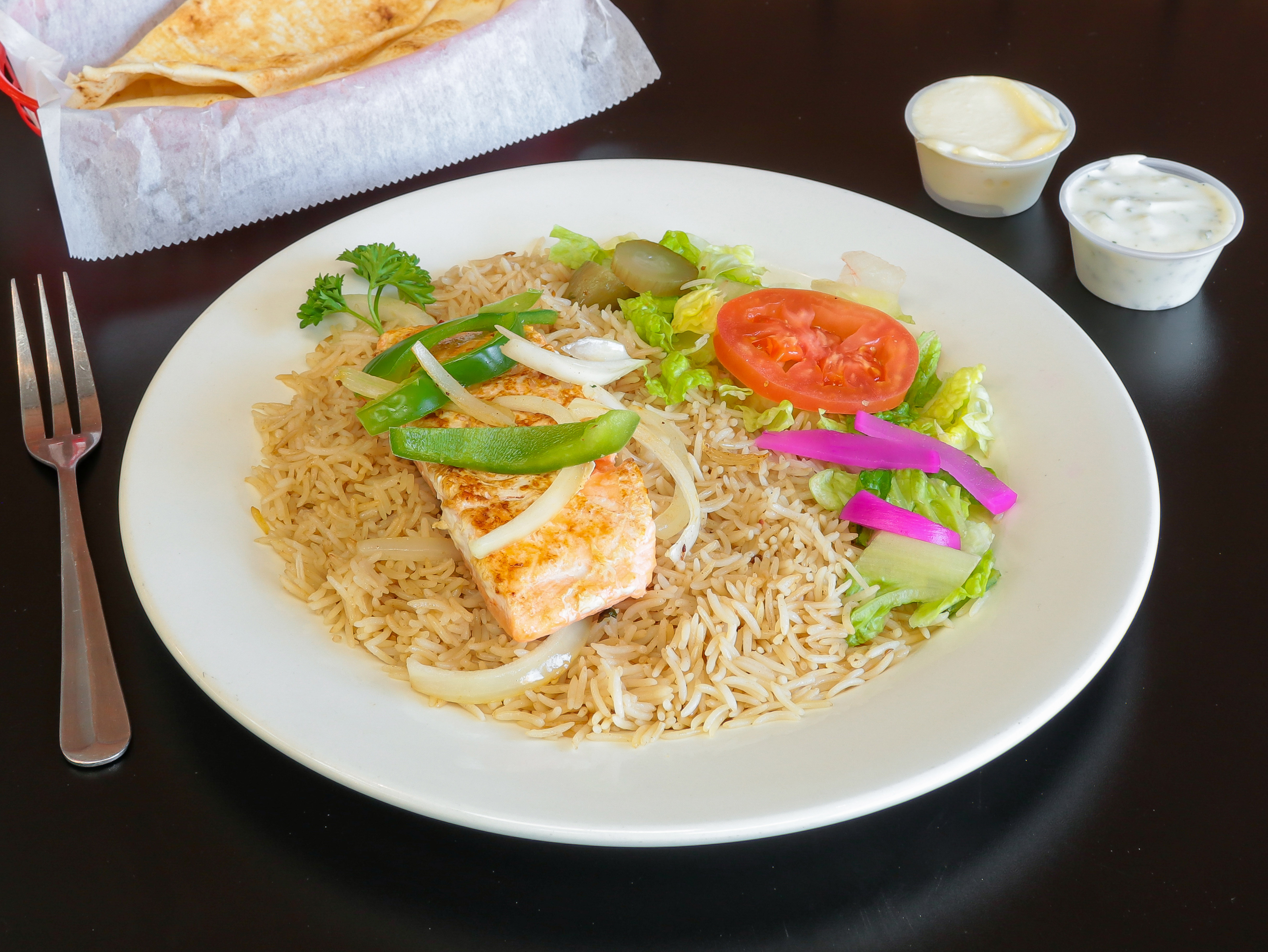 Order Grilled Salmon Entree food online from Al-Sham 2 store, Merion Station on bringmethat.com