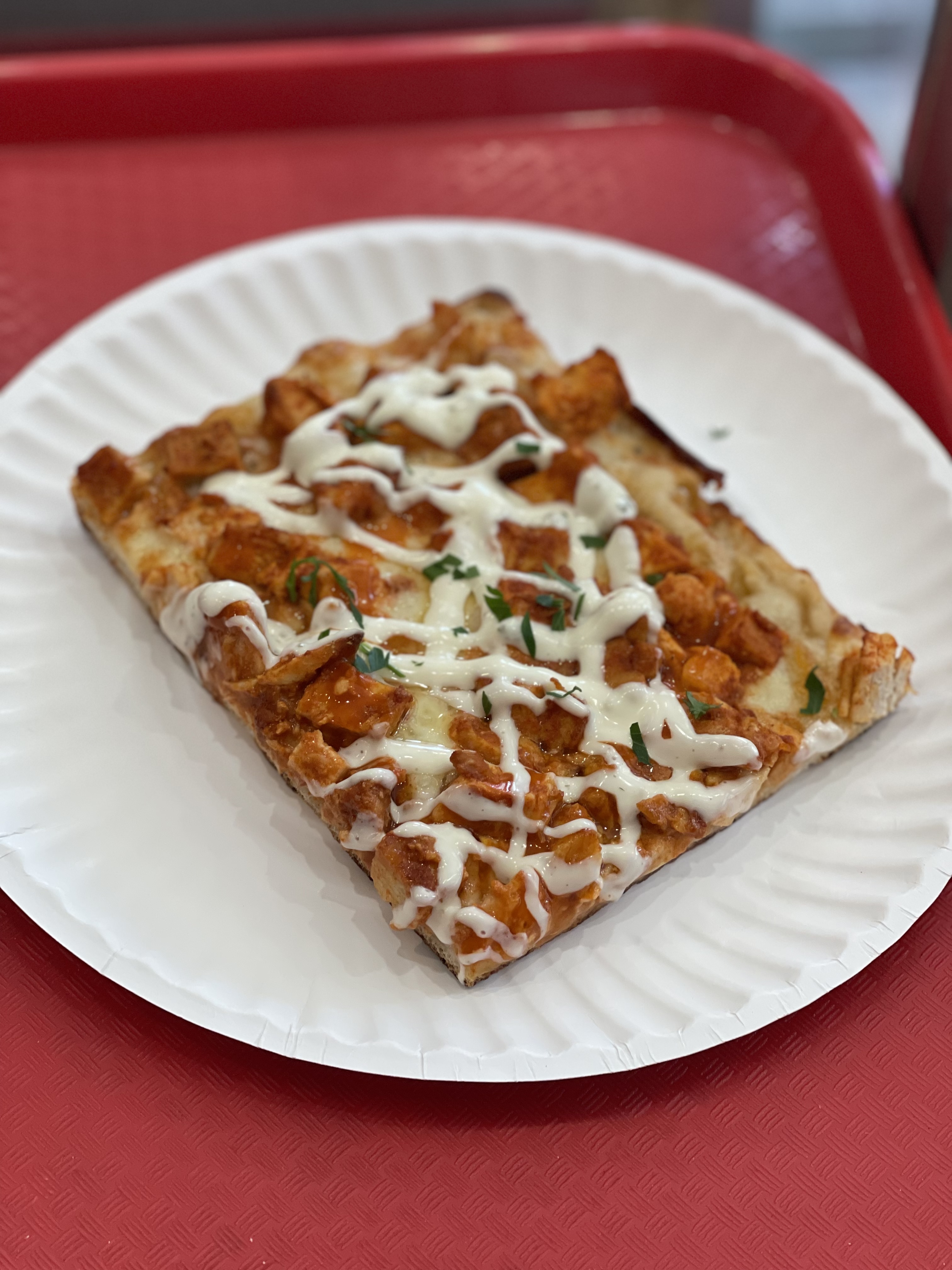 Order Square Buffalo Chicken Pizza Slice food online from Famous famiglia pizza store, New York on bringmethat.com