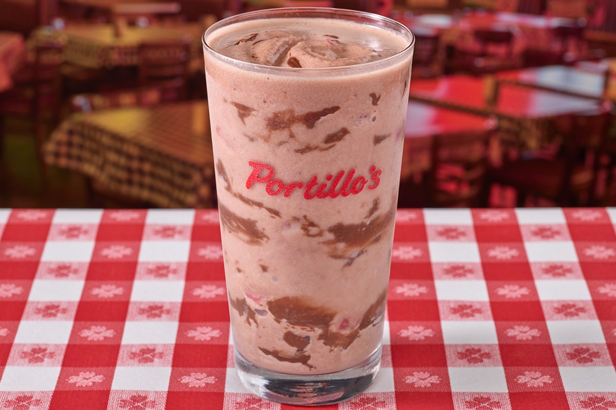 Order Chocolate Covered Strawberry Shake food online from Portillo's Hot Dogs store, St. Charles on bringmethat.com