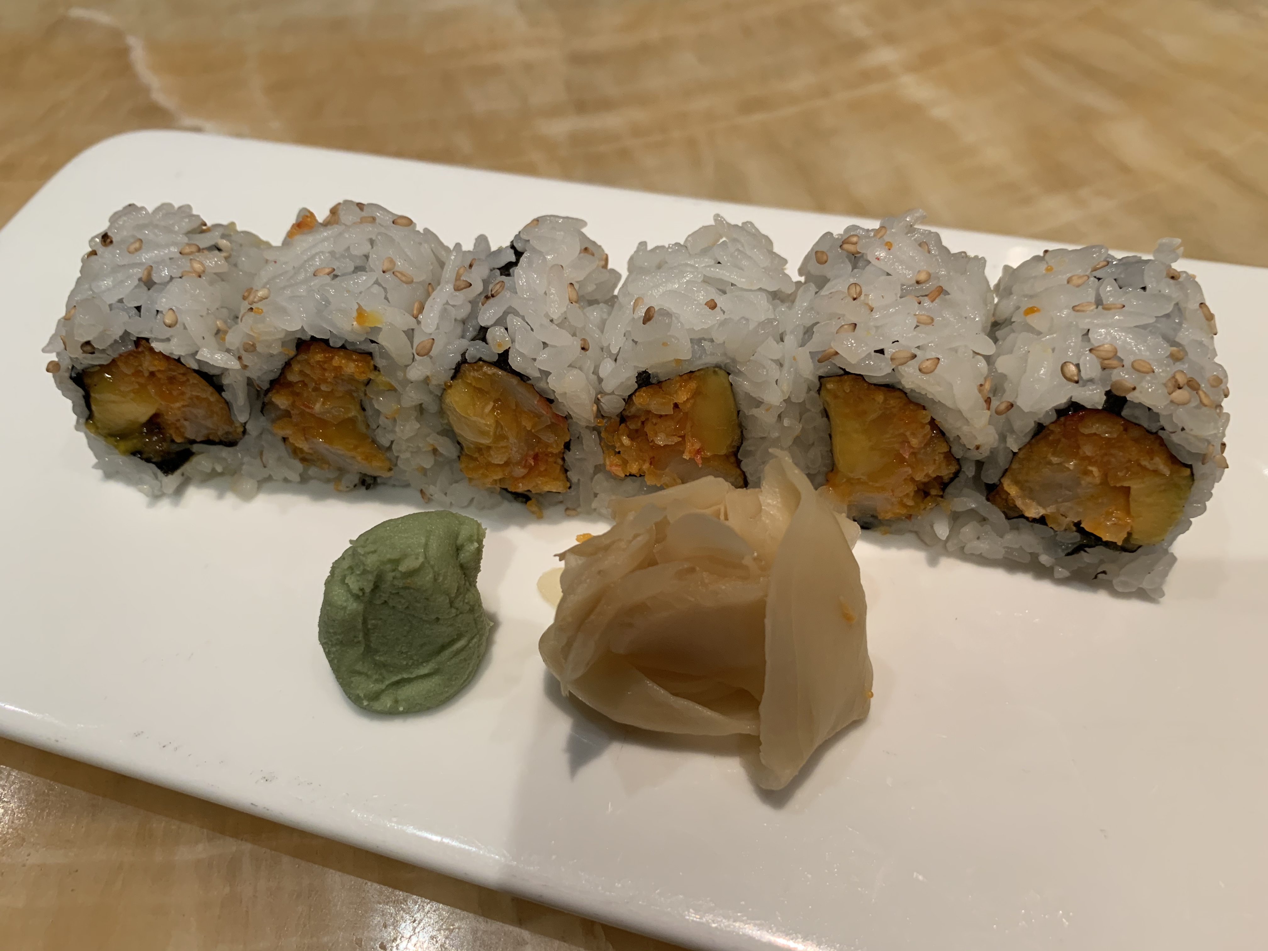 Order Crunchy Spicy Shrimp Roll food online from Bayridge sushi store, Brooklyn on bringmethat.com