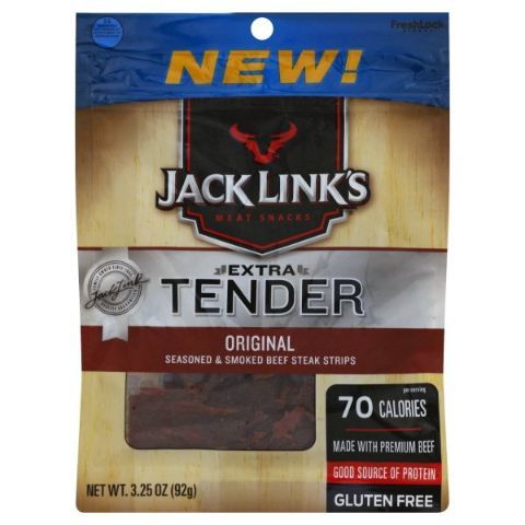 Order Jack Link's Extra Tender Original Beef Steak Strips 3.25 oz food online from Aplus store, Fairport on bringmethat.com