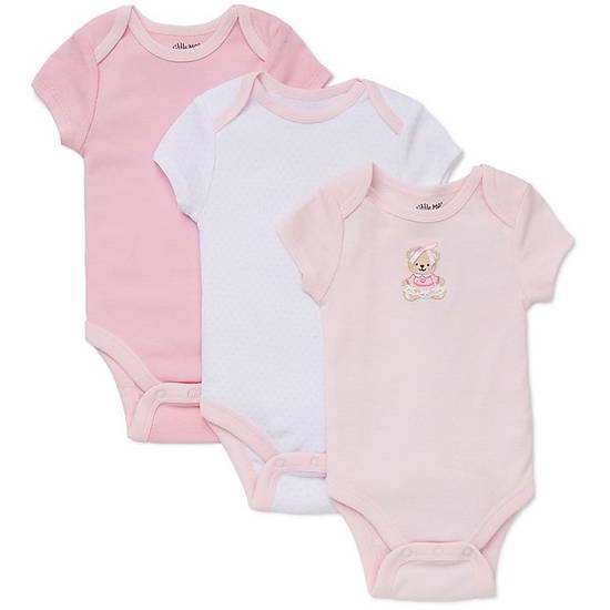 Order Little Me® Size 3M 3-Pack Sweet Bear Bodysuits in Pink food online from Bed Bath & Beyond store, Lancaster on bringmethat.com