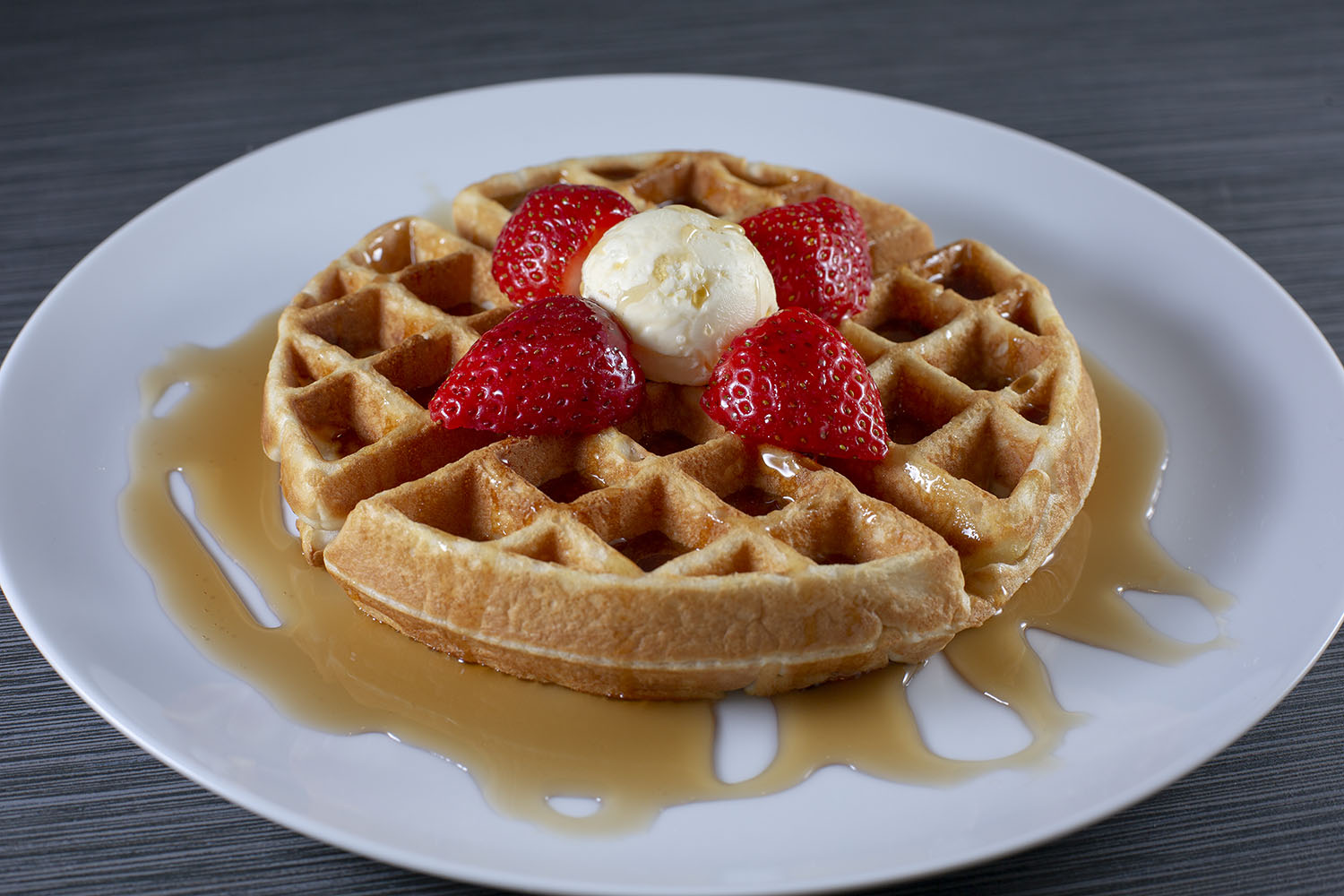 Order 25. One Waffle food online from Bajis' Down The Street Cafe store, Mountain View on bringmethat.com