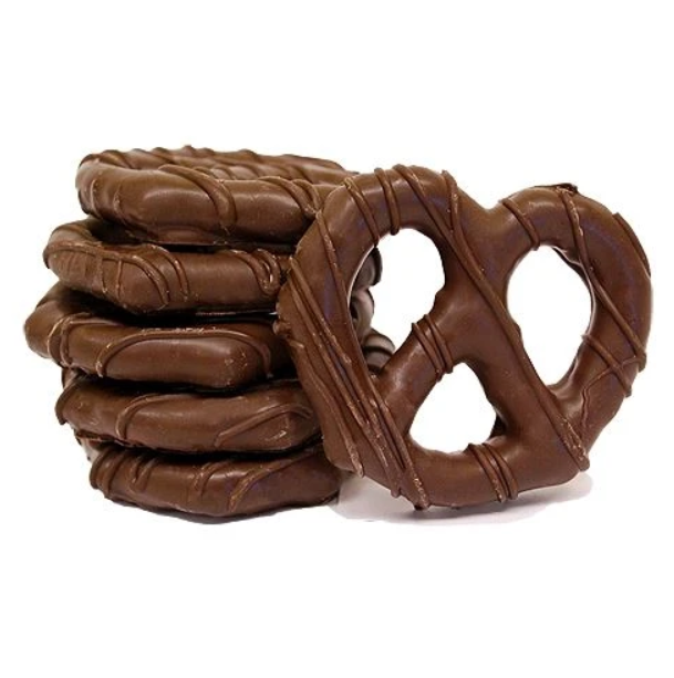 Order Gourmet Dark Chocolate Pretzel Twists food online from All City Candy store, Cleveland on bringmethat.com