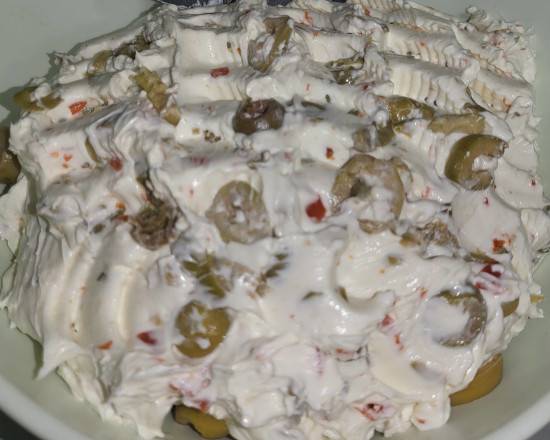 Order Pimento Olive Cream Cheese 1/2 food online from Bagel Boss store, Westbury on bringmethat.com