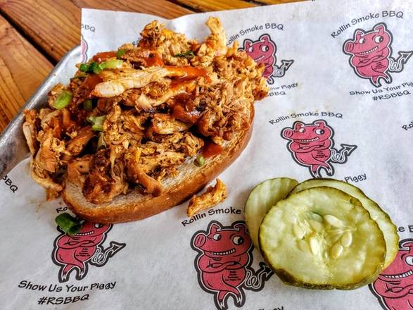 Order ½ Lb Pulled Chicken food online from Rollin Smoke Bbq store, Las Vegas on bringmethat.com