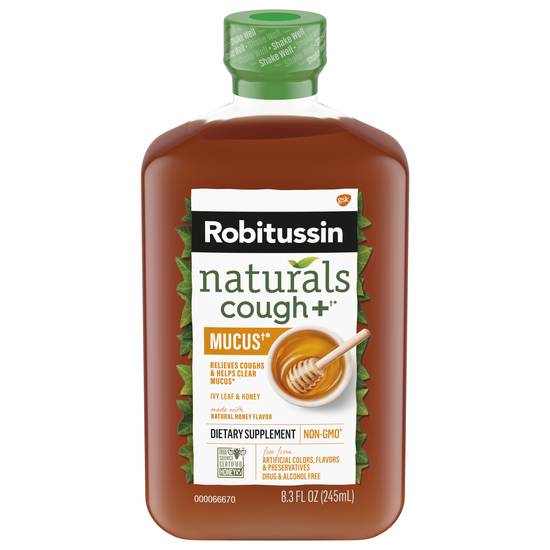 Order Robitussin Naturals Cough Relief Cough Syrup with Honey and Ivy Leaf (8.3 oz) food online from Rite Aid store, Oxford on bringmethat.com