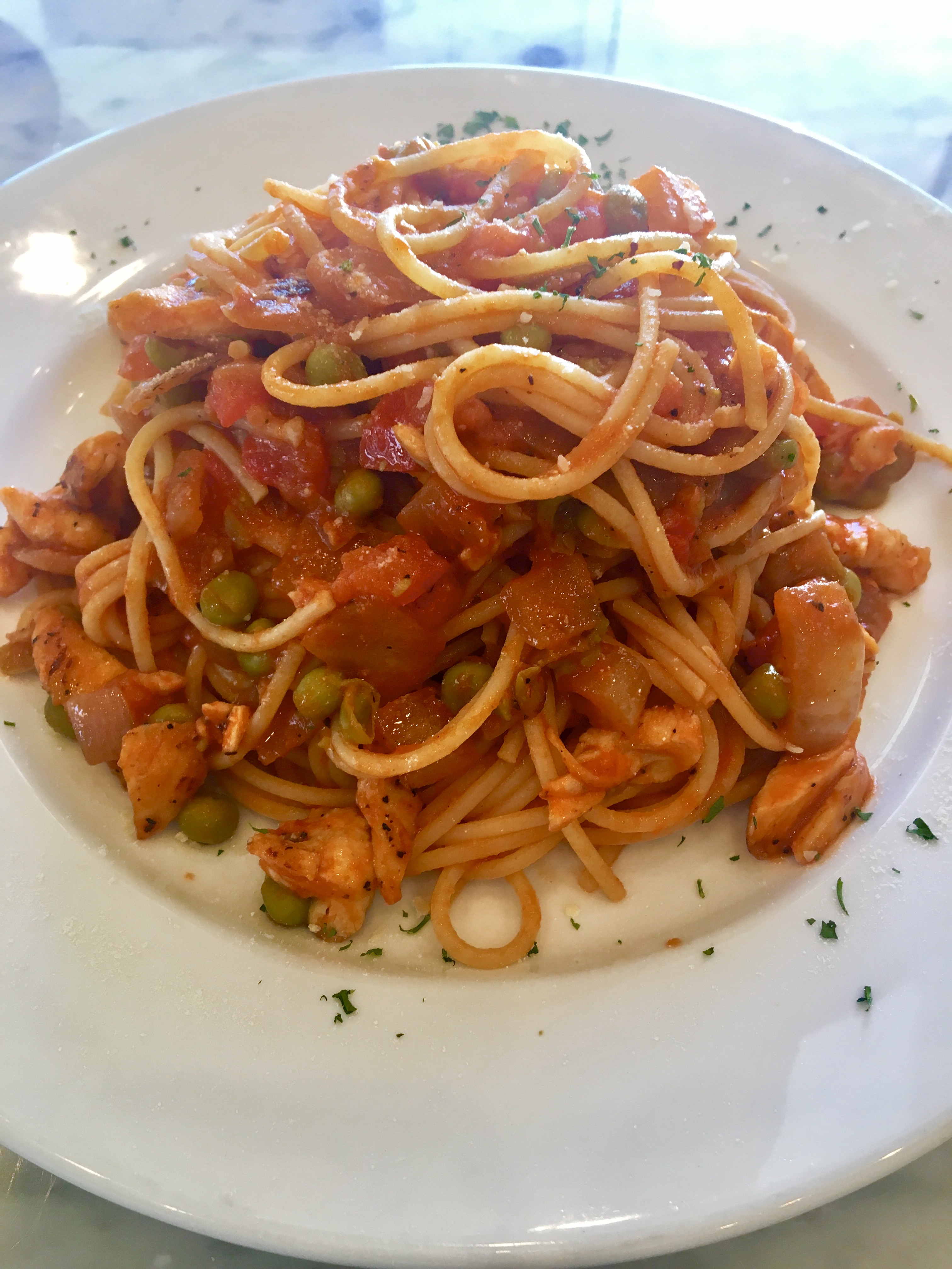 Order Spaghetti Oscar food online from Tonino's Place Pizzeria store, Woodland Hills on bringmethat.com