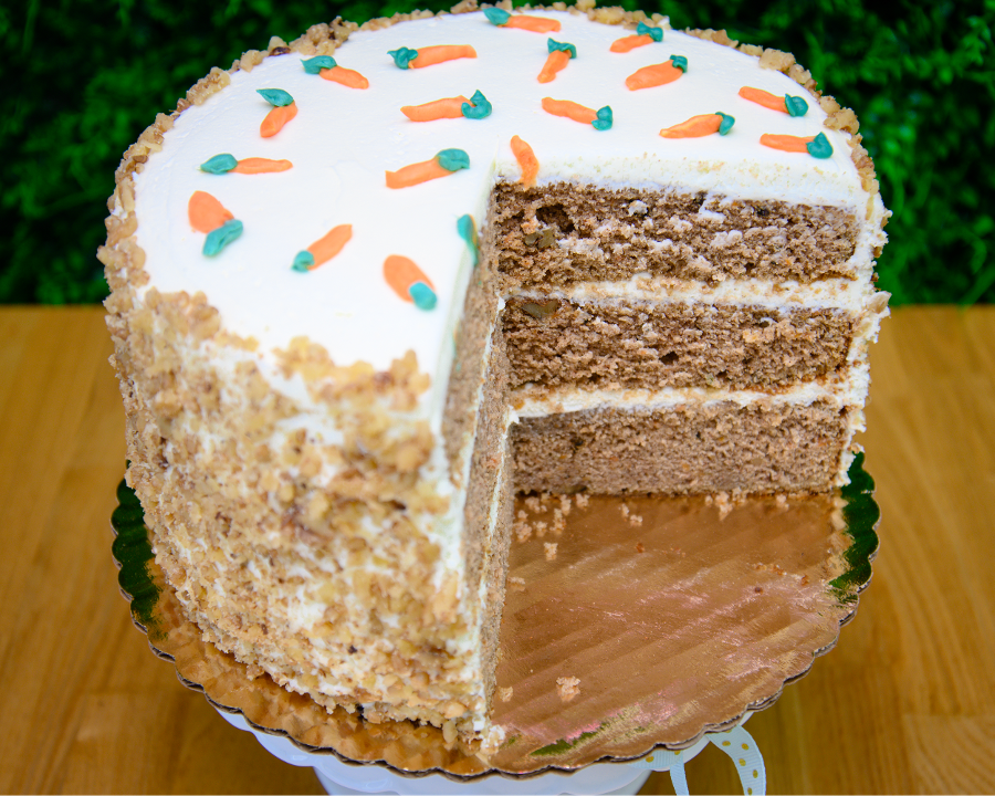 Order Carrot Cake Slice food online from Pietro's Bakery & Cafe store, Frisco on bringmethat.com