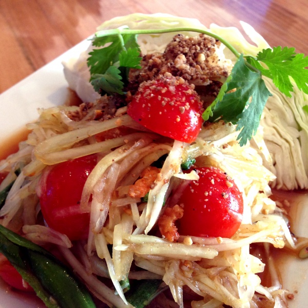 Order Green Papaya Salad food online from Narai Thai Cuisine store, Downey on bringmethat.com